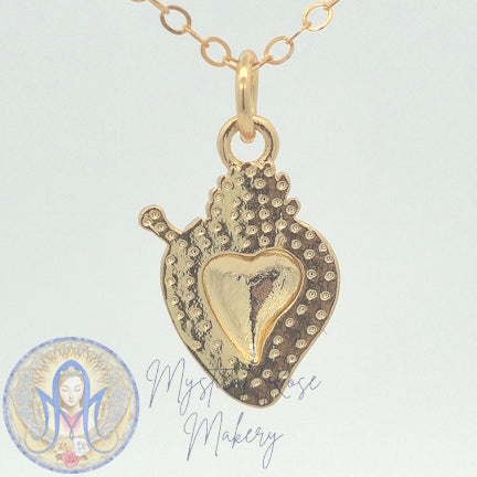 Single Dagger Sacred Heart Pendant (Sample Sale)