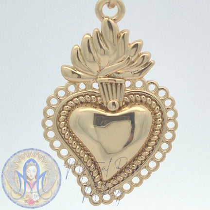 Lace Sacred Heart Pendant (Smaller Size) (Sample Sale)