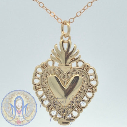 Sacred Heart Horseshoe Pendant