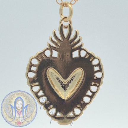 Sacred Heart Horseshoe Pendant