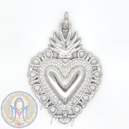 Sacred Heart Horseshoe Pendant