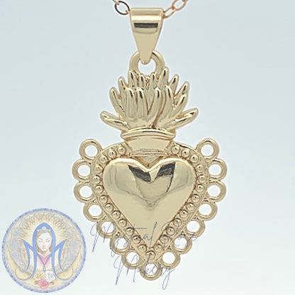Sacred Heart with Loops Pendant
