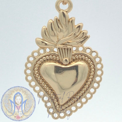 Lace Sacred Heart Pendant (Smaller Size) (Sample Sale)