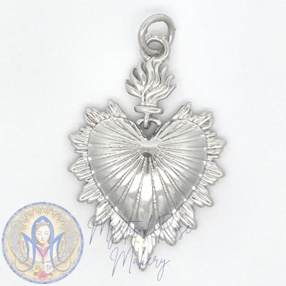 Flames of Light Sacred Heart Pendant