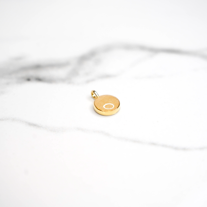 Colgante redondo de recuerdo - Oro macizo de 14 k